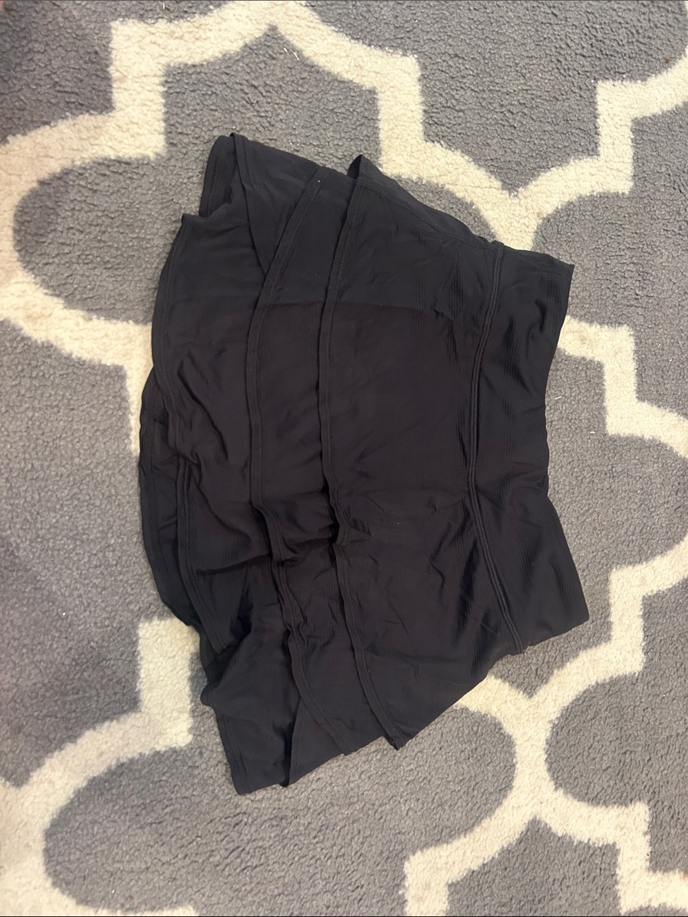 Girls Black Athletic Skort Shorts - Lightweight Activewear